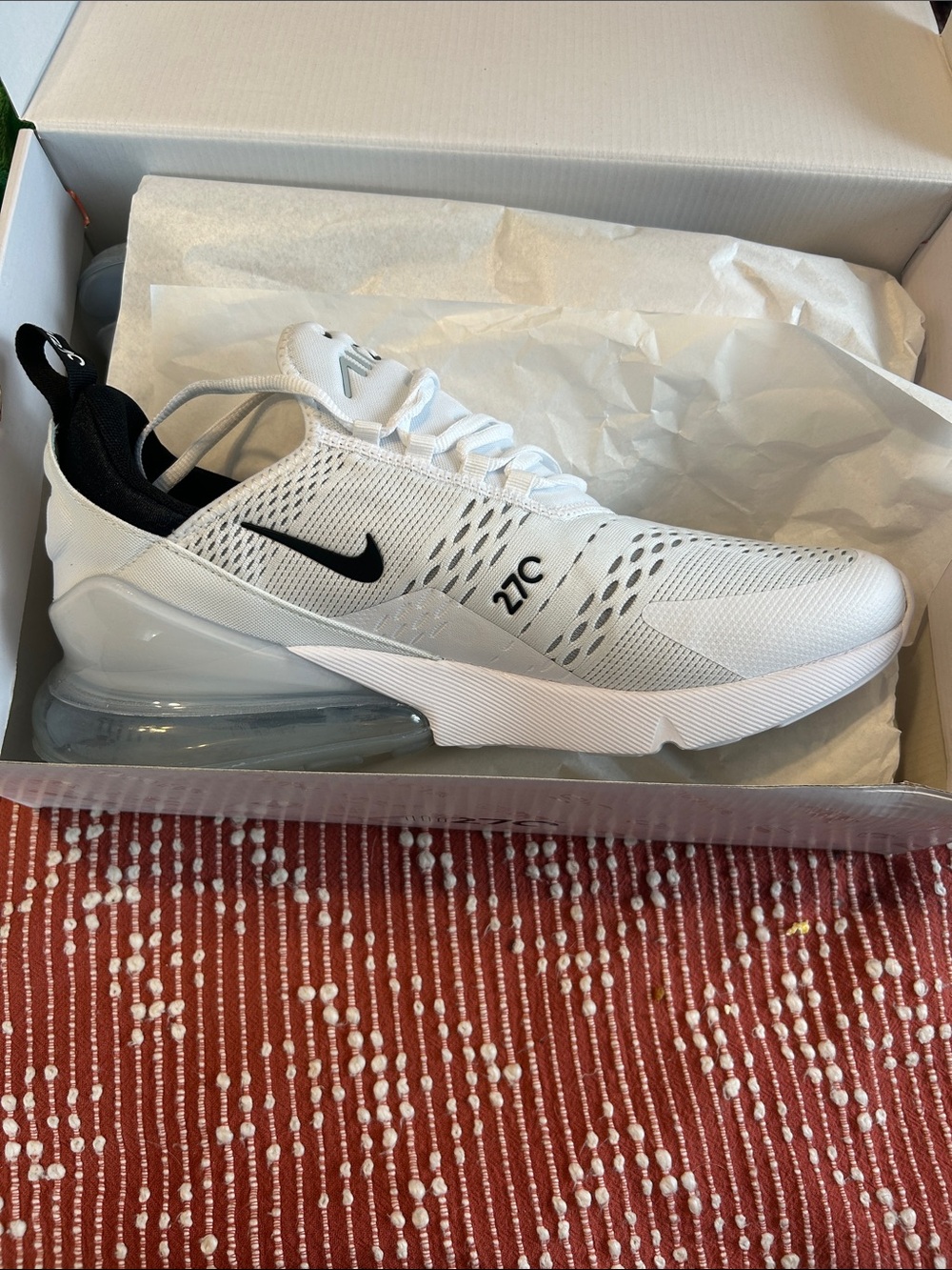 Nike Air Max 270 White with Black Accents Men's Sneaker